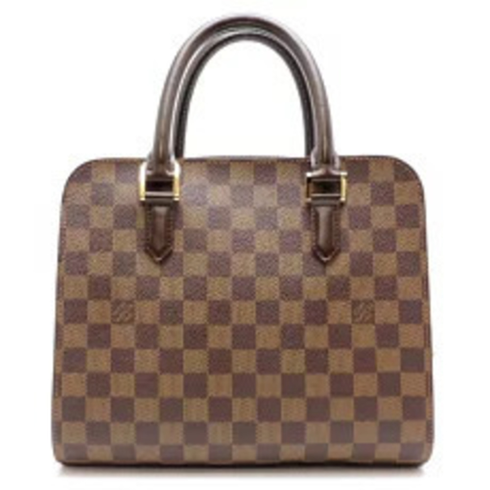 Louis Vuitton Triana Handbag Damier Ebene Brown